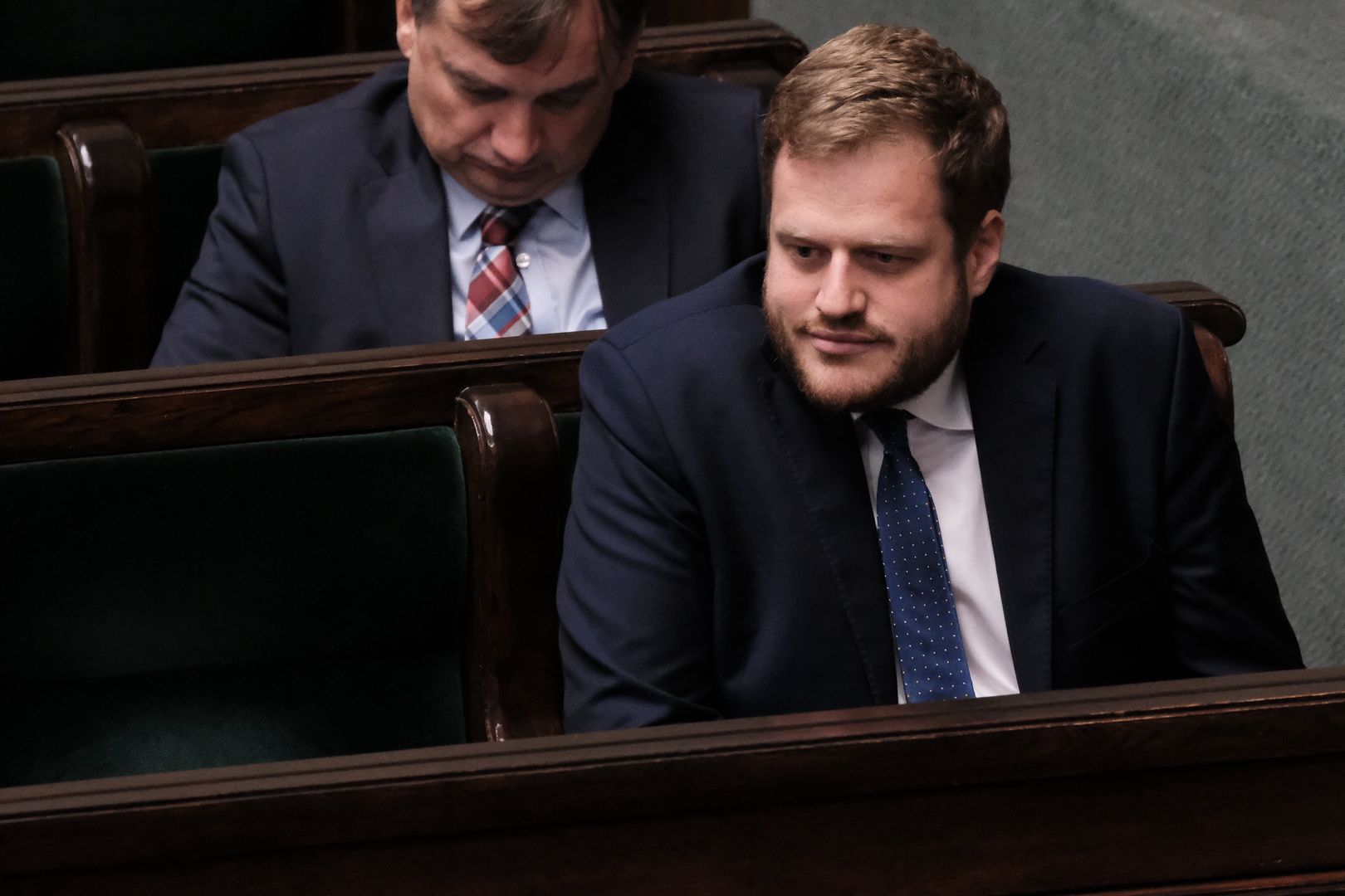 24.07.2020 r., Sejm.  Na pierwszym planie Janusz Cieszyński, z tyłu Zbigniew Ziobro