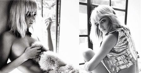 Kerr w blond peruce i TOPLESS!