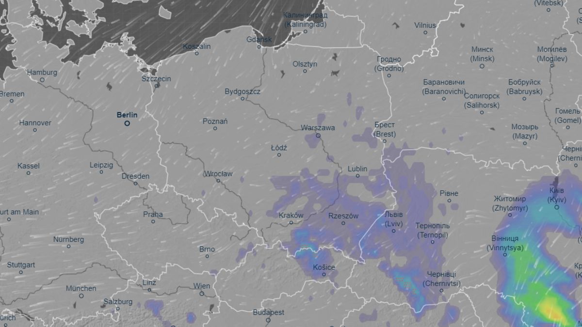 W ciągu najbliższych godzin możliwe są opady deszczu 