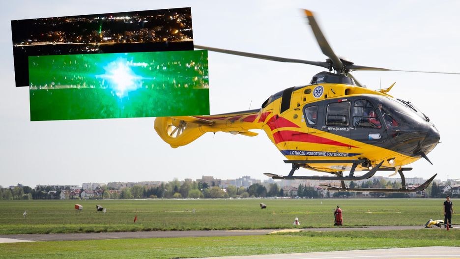 Oślepiał laserem pilota LPR