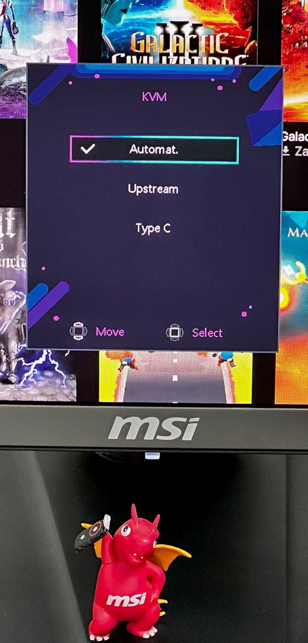 MSI MPG 271QRX QD-OLED - skróty OSD 1