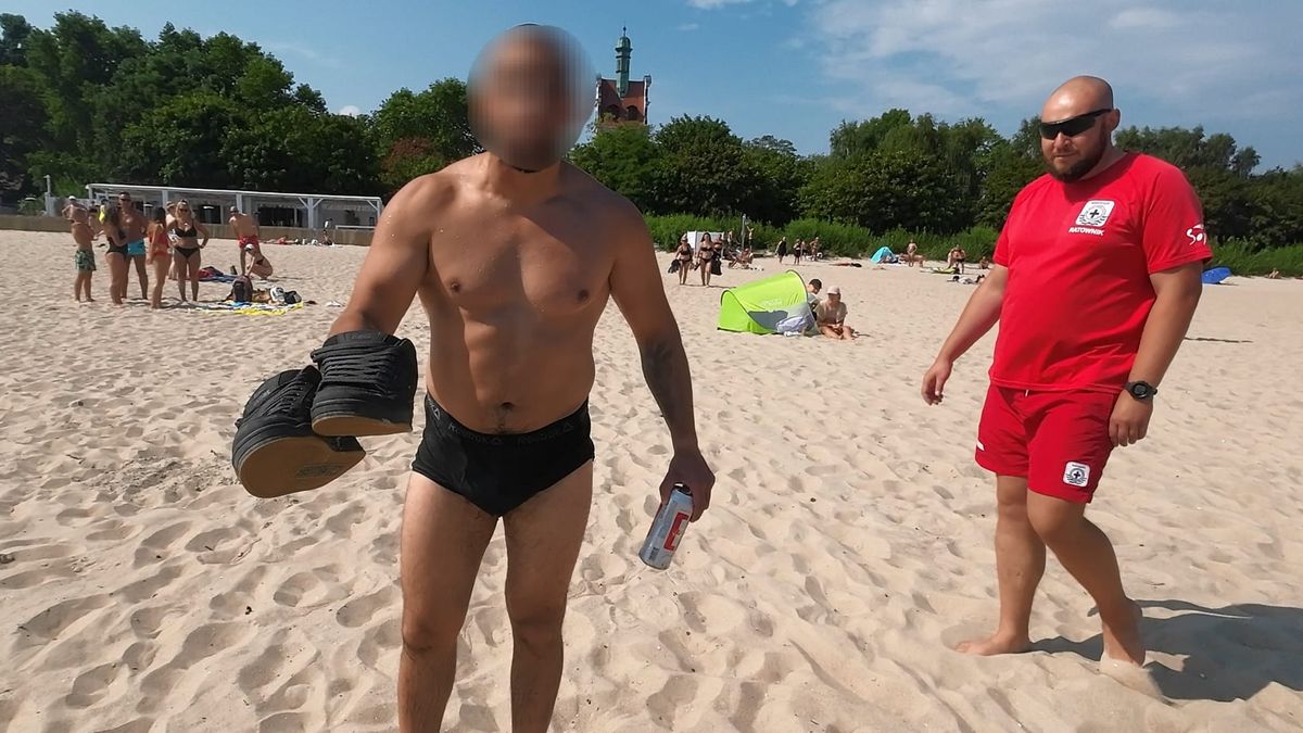 Agresywny plażowicz zaatakował ratowników