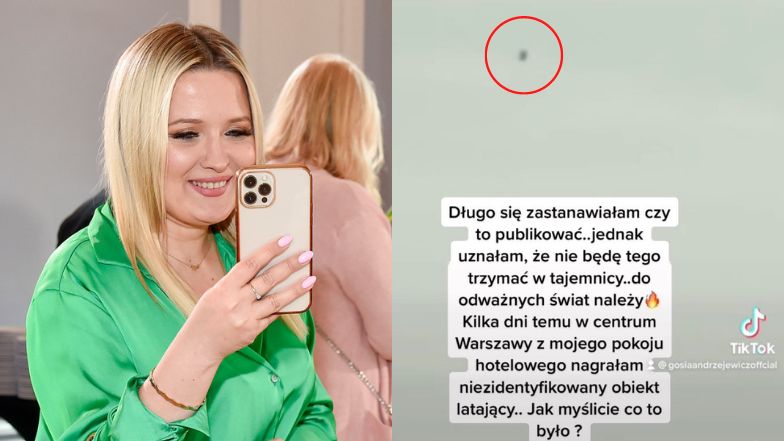 Gosia Andrzejewicz widziała UFO w Warszawie?
