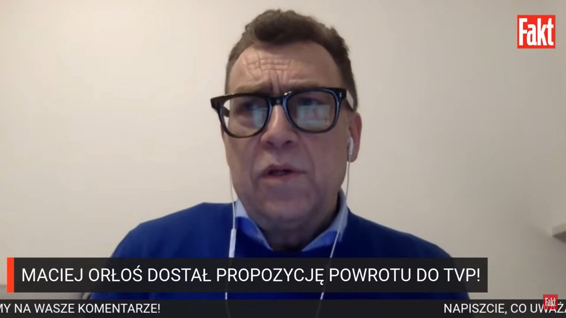Maciej Orłoś był gościem programu "Fakt Live"
