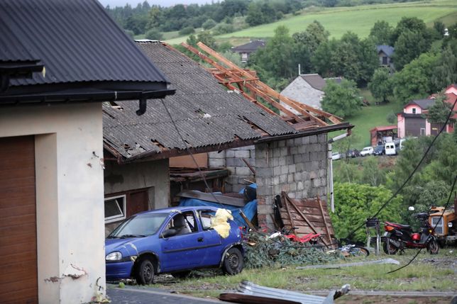 Trąba powietrzna koło Nowego Sącza