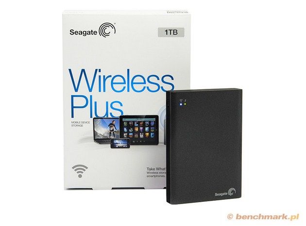 Seagate Wireless Plus - pudełko i dysk