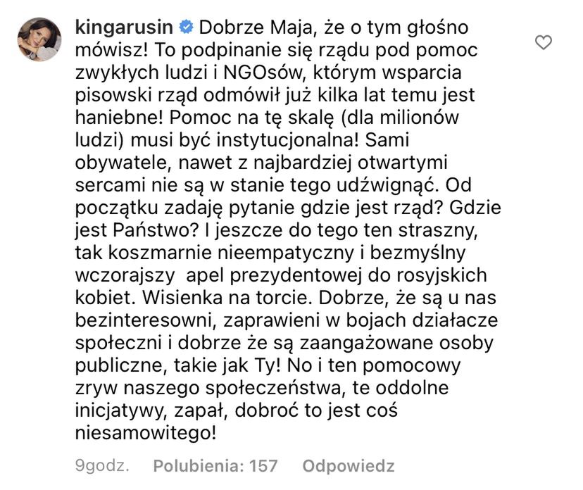 Kinga Rusin uderza w Agatę Dudę