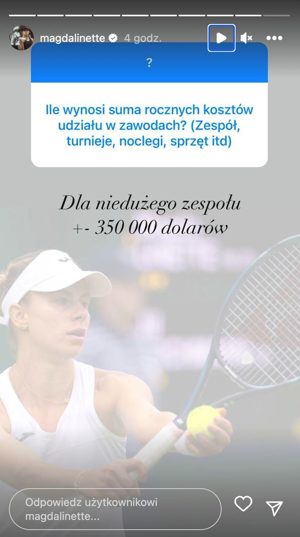 Tyle Magda Linette wydaje każdego roku