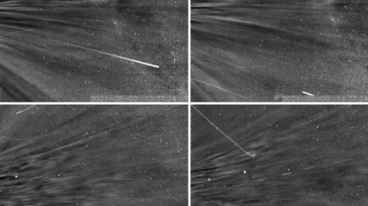 Widok zarejestrowany przez sondę NASA podczas przelotu w okolicach Słońca