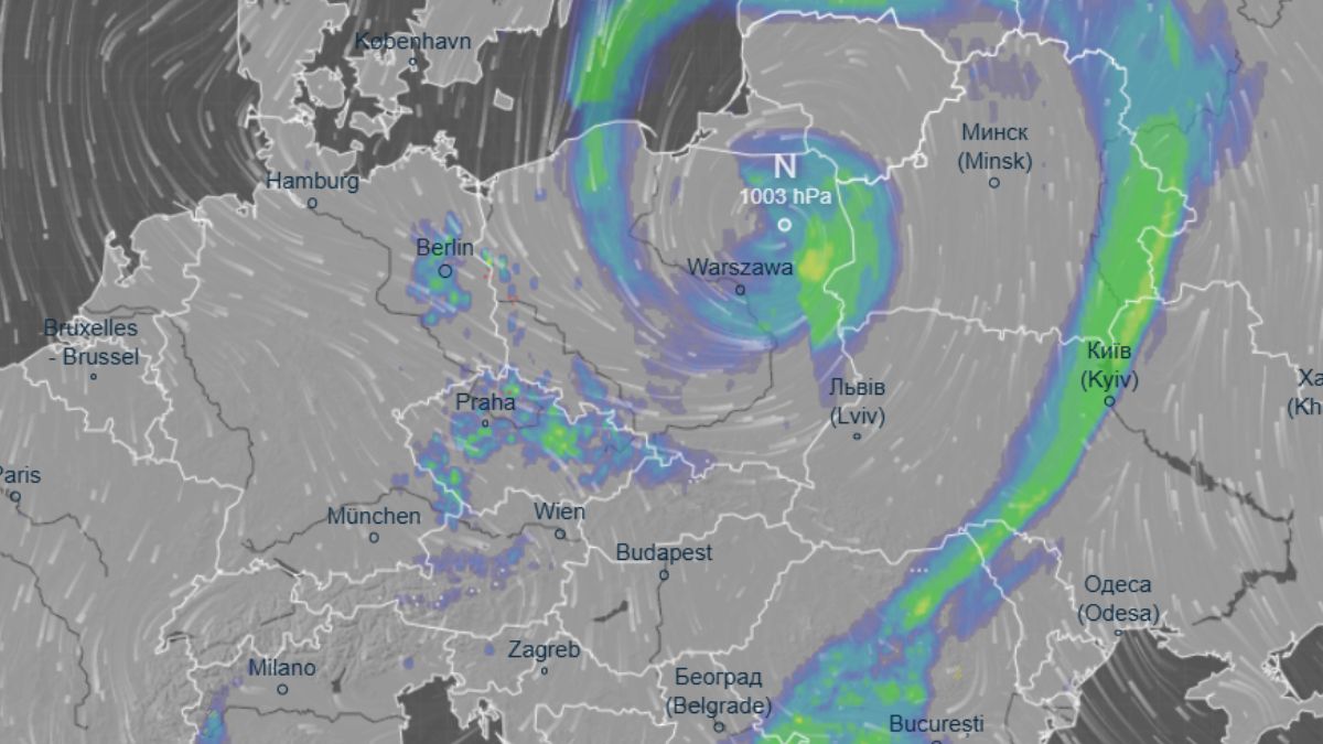 Prognoza pogody dla Polski.