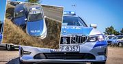 Policyjne BMW w rowie. Wiadomo, co się stało