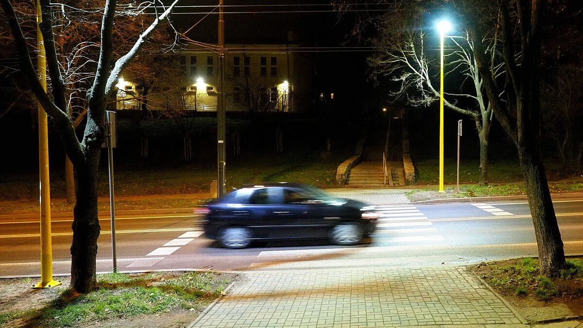 Podświetlone przejście dla pieszych