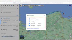 Google Maps: dostępne urządzenia na koncie Google