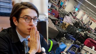 Zdruzgotany Nikodem Rozbicki załamuje ręce nad kondycją europejskich lotnisk: "DWA RAZY zgubili mój bagaż"