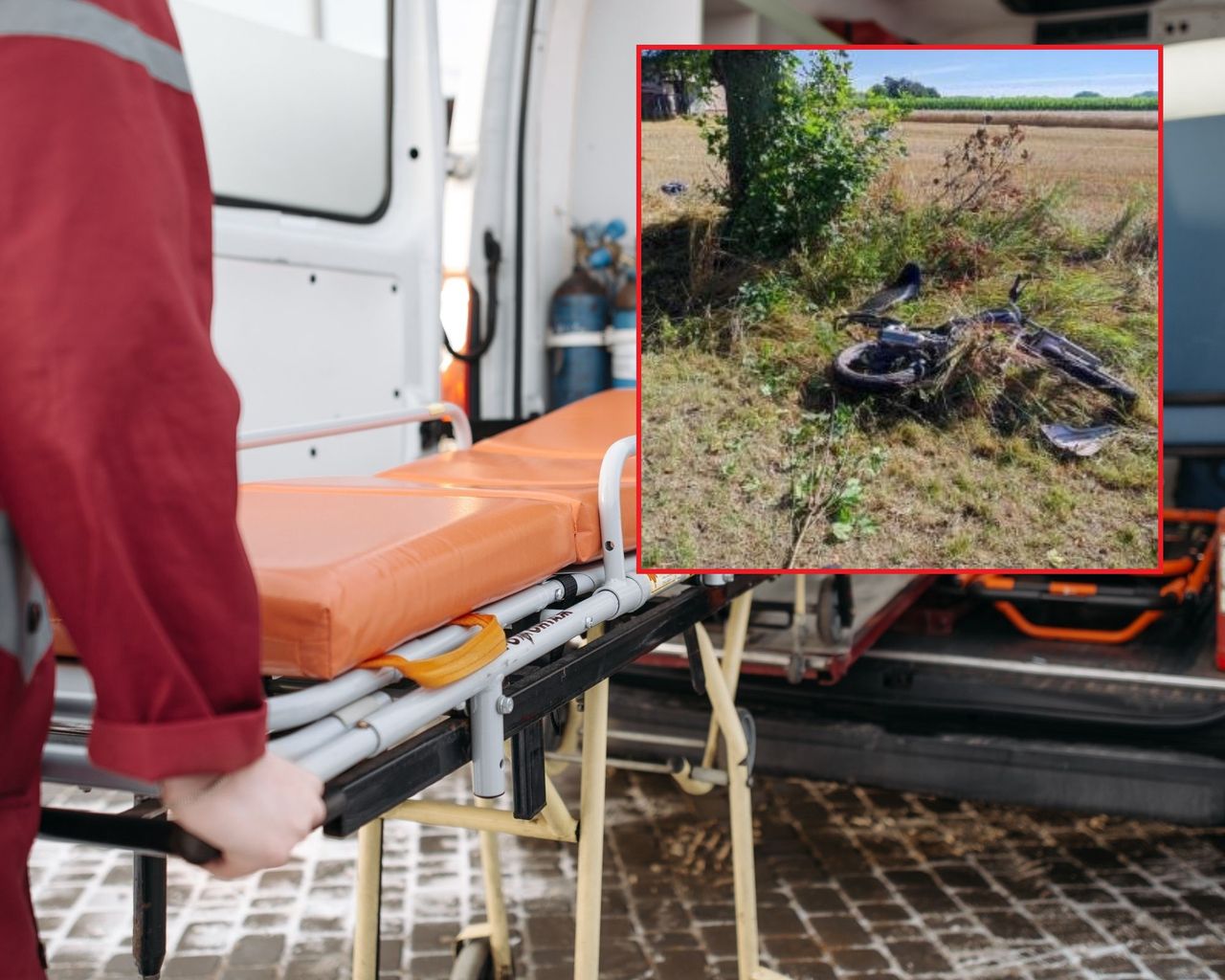 Nastolatkowie rozbili się motocyklem w miejscowości Radzymin