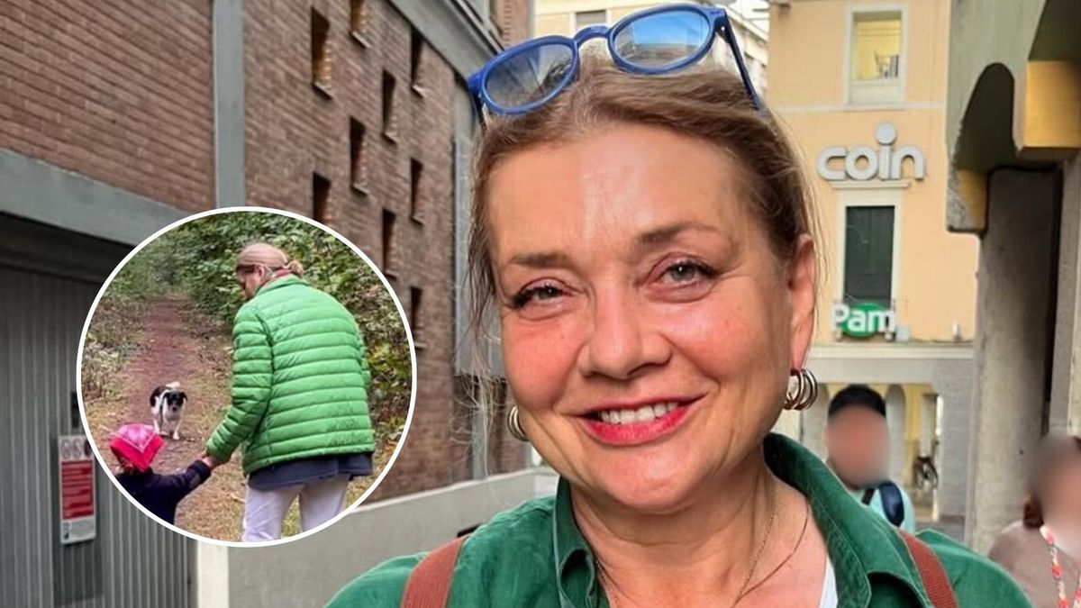 Małgorzata Ostrowska-Królikowska z wnukami 