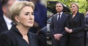 Agata Duda w czerni towarzyszy mężowi podczas pogrzebu Jacka Zielińskiego (ZDJĘCIA)