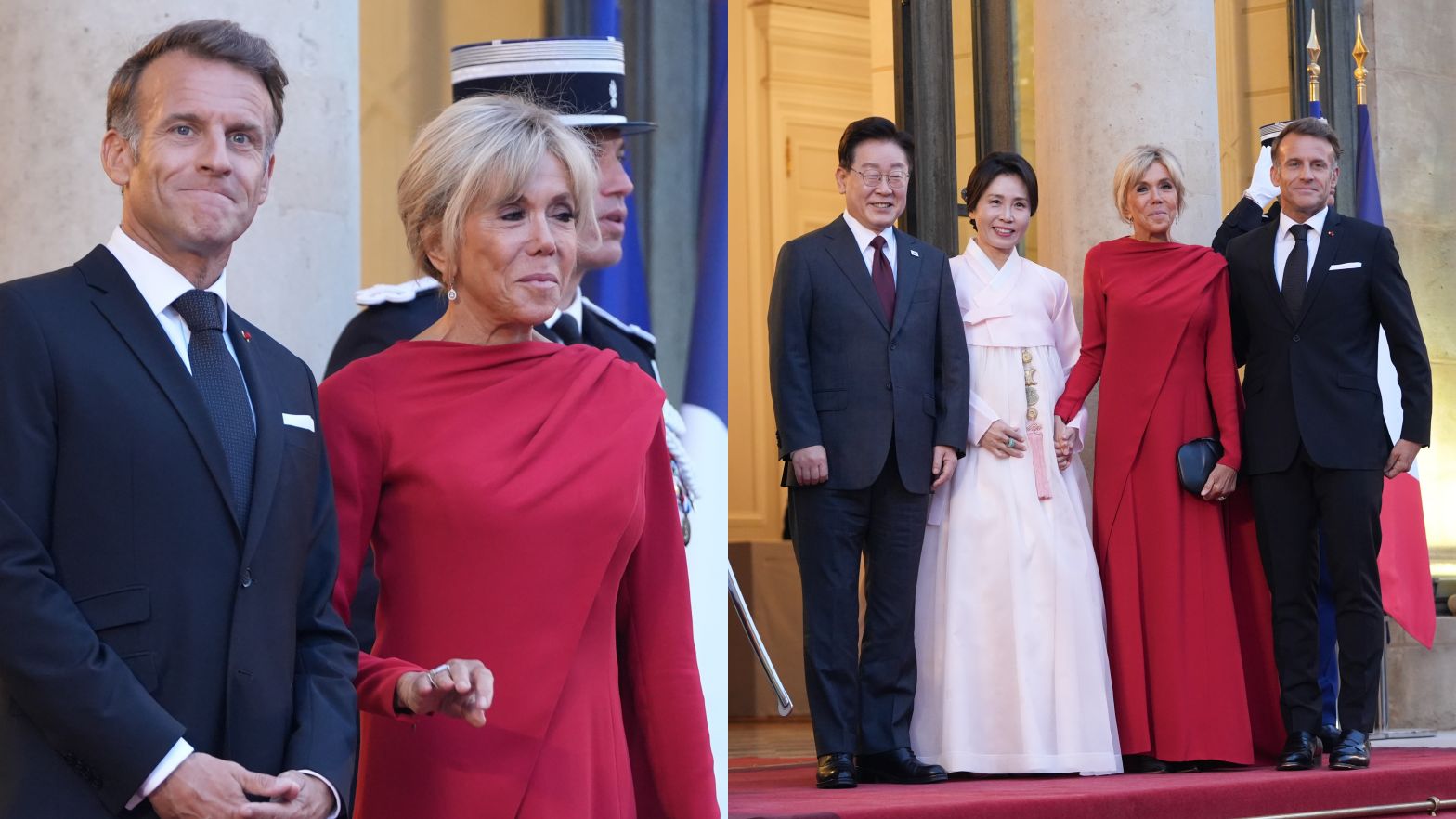 Brigitte Macron olśniła w krwistoczerwonej sukni
