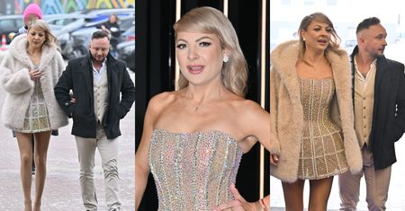 Magdalena Narożna jako "cekinowa pin-up girl" eksponuje nogi na ramówce Polsatu. Przybyła z ukochanym u boku (ZDJĘCIA)