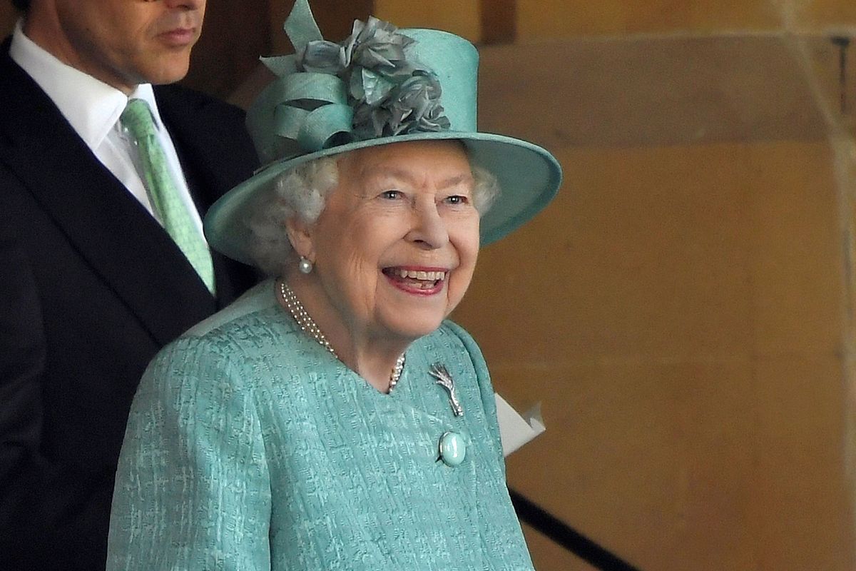 Królowa Elżbieta podczas Trooping the colour