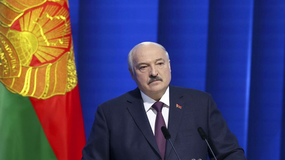 arch54
In this photo provided by the Belarusian Presidential Press Service, Belarusian President Alexander Lukashenko delivers a state-of-the nation address in Minsk, Belarus, Friday, March 31, 2023. (Belarusian Presidential Press Service via AP)