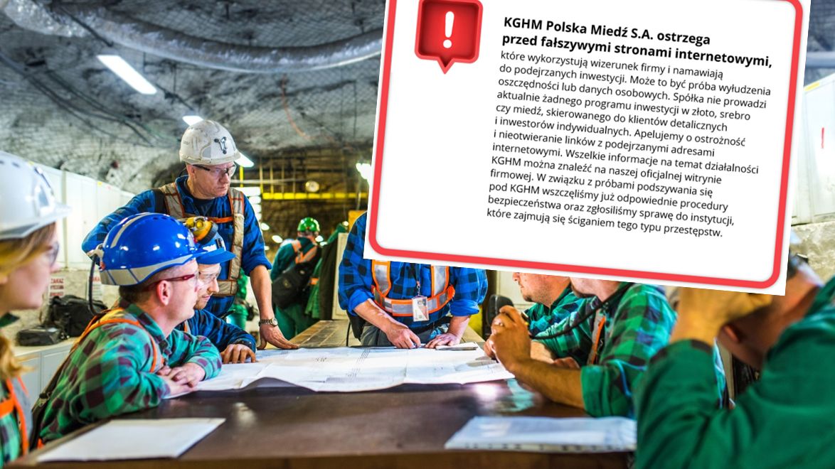 KGHM ostrzega przed fałszywymi stronami internetowymi