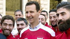 Propagandowe spotkanie prezydenta Syrii z piłkarzami (galeria)