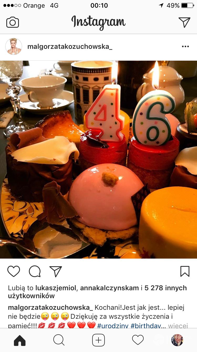 Małgorzata Kożuchowska Instagram