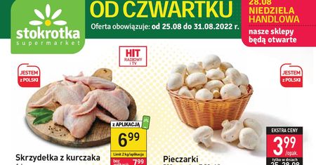 Stokrotka najnowsza gazetka od czwartku 25 sierpnia. Promocje w Stokrotka 25.08-31.08