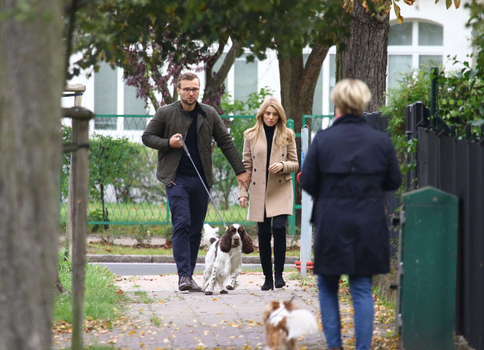 Kasia Tusk i jej partner z psem