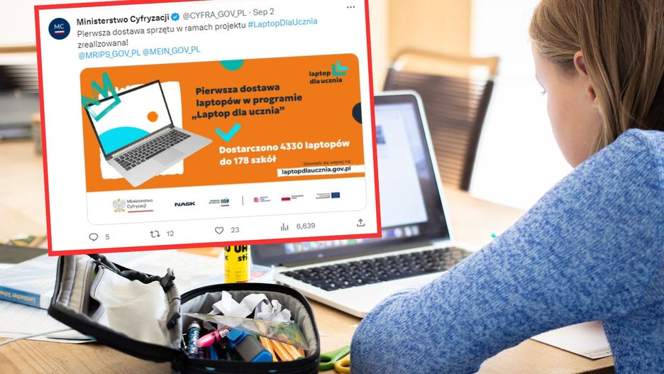 Laptopy dla 4 klasistów. Kiedy trafią do uczniów?