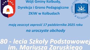 Kolbudy: Szkoła świętuje 80-lecie! Uroczystość już 17 października