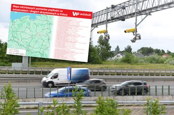 Kamery na autostradach i ekspresówkach. Na mapie roi się od punktów