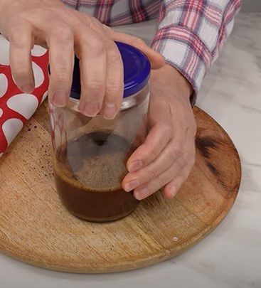 The whole process begins with preparing a coffee foam.