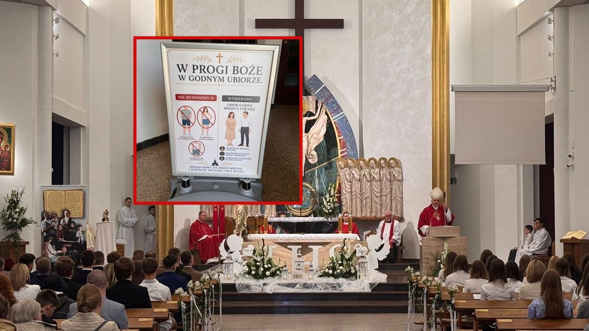 Parafia przypomina, jak ubierać się do kościoła.