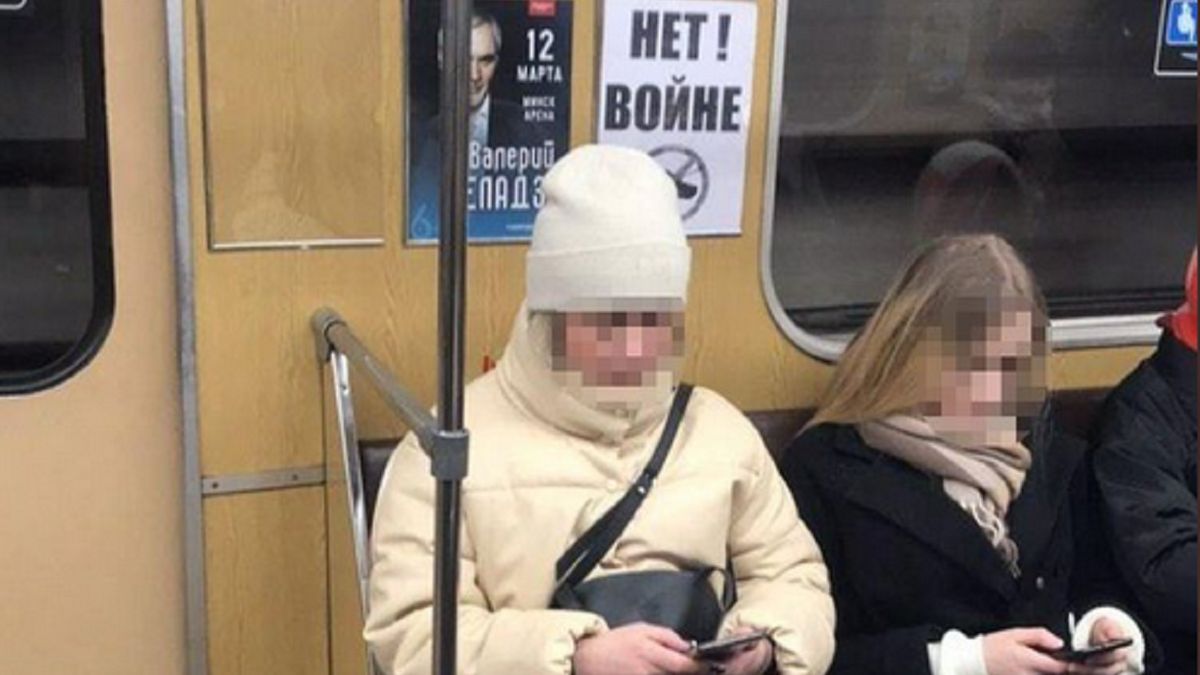 "Nie dla wojny!" Jest zdjęcie z metra z Białorusi