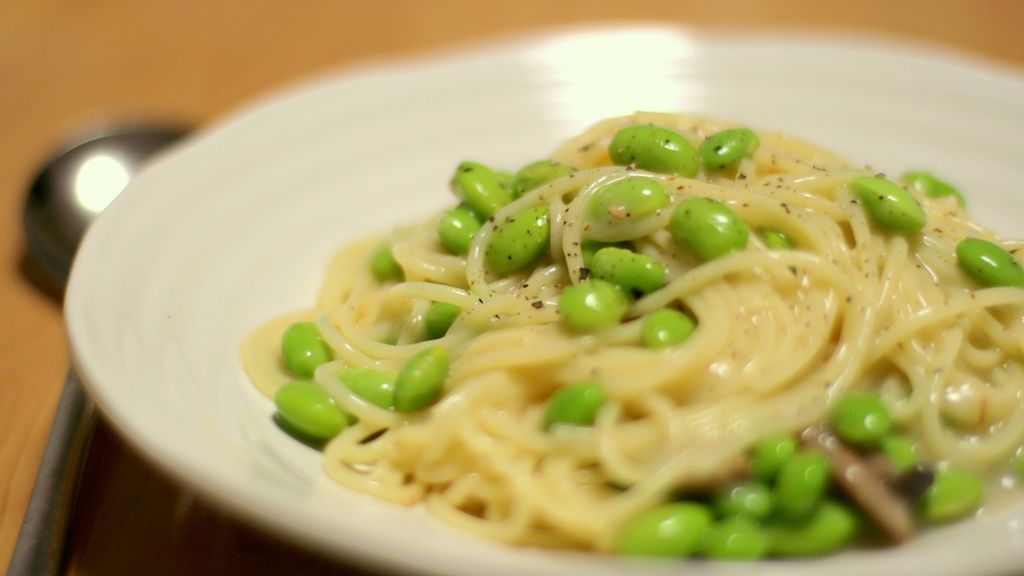 Gotowana zielona soja bez dodatku soli, odsączona
