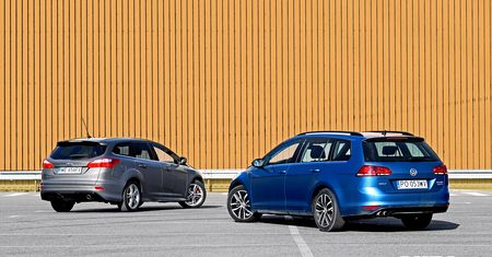 Volkswagen Golf Variant VII 2,0 TDI Highline vs. Ford Focus Kombi 1,6 EcoBoost Titanium - test  [galeria]