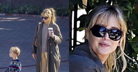 Jennifer Lawrence chciała być incognito? Aktorka maskowała ciążowy brzuch podczas spaceru z synem