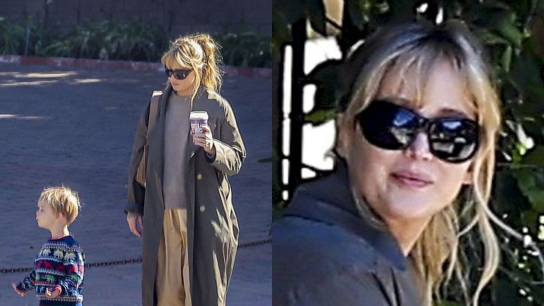 Jennifer Lawrence chciała być incognito? Aktorka maskowała ciążowy brzuch podczas spaceru z synem