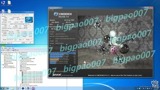 wydajność procesora Intel Core i7 3770K w aplikacji Cinebench R11.5