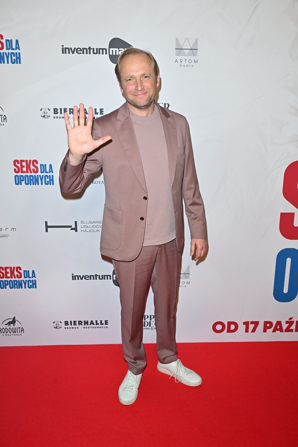 Piotr Adamczyk na premierze filmu "Seks dla opornych"