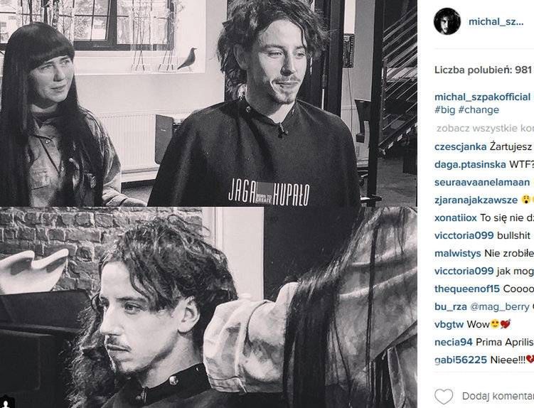Michał Szpak ściął swoje włosy