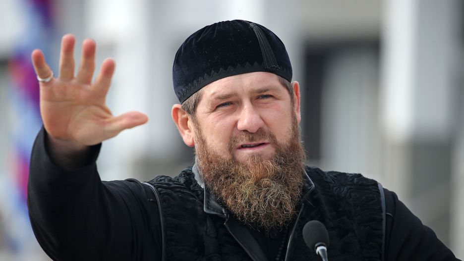 CHECHEN REPUBLIC, RUSSIA - NOVEMBER 20, 2020: Chechnya Head Ramzan Kadyrov during the opening of a children's recreation center in a new residential complex in the town of Kurchaloy. On November 16, during a visit to the residential complex, Ramzan Kadyrov demanded that images of Captain America and Thor were removed from the walls and replaced with images of real heroes of the Chechen Republic. Yelena Afonina/TASS (Photo by Yelena Afonina\TASS via Getty Images)