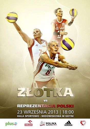 Plakat promujący jubileuszowy mecz Złotek