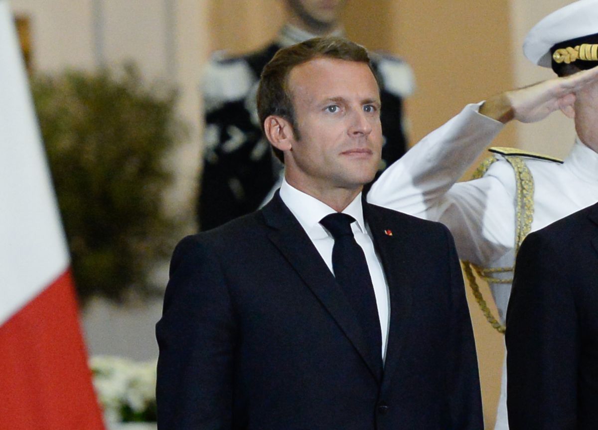 French President Emanuel Macron at the Palazzo Chigi in Rome, Italy, september,18,2019. (Photo by Silvia Lore/NurPhoto via Getty Images)