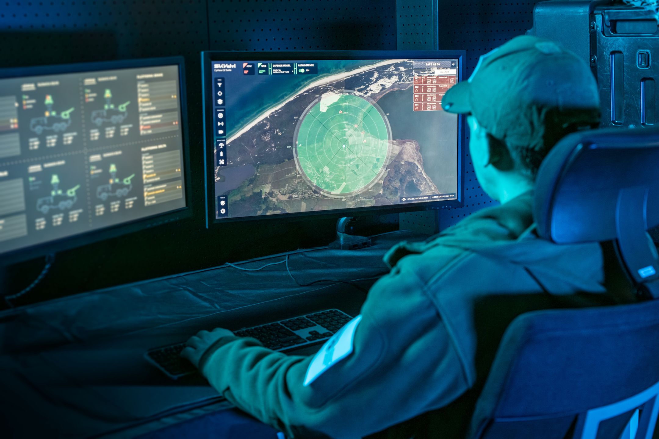 Operator systemu podczas obsługi systemu  CyView C2.