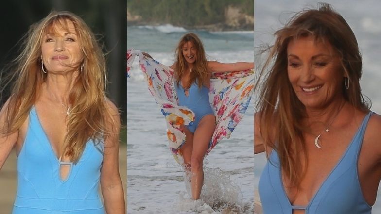 Jane Seymour spaceruje po hawajskiej plaży