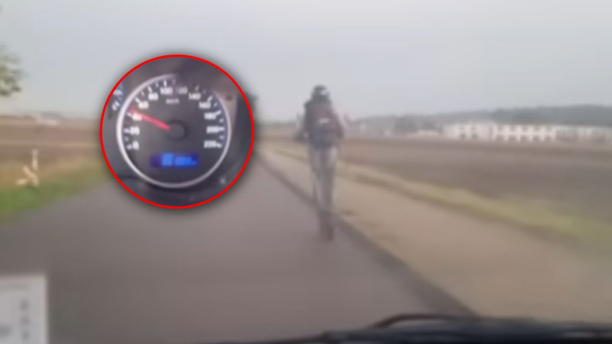 Nagrali hulajnogę elektryczną.