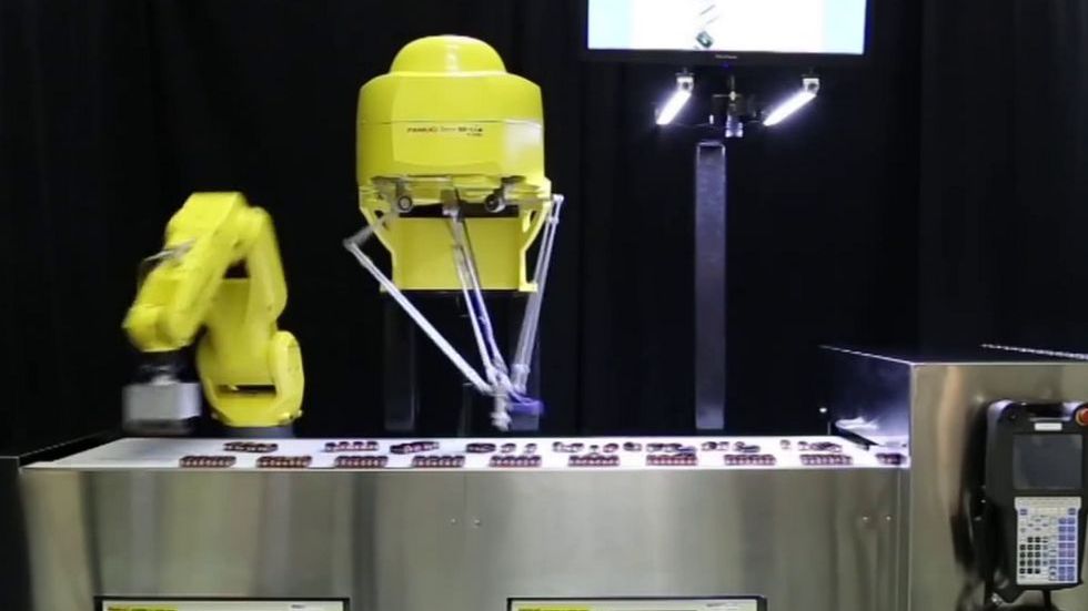 Hipnotyzująca precyzja i szybkość. Robot układa rozrzucone losowo baterie 1